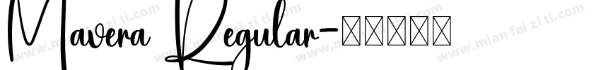 Mavera Regular字体转换